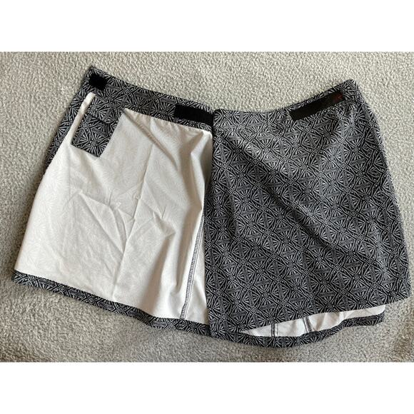 Rip Skirt XS Wrap Mini Geometric Coverup Gray Black Athletic Beach Tennis Golf - Picture 3 of 11